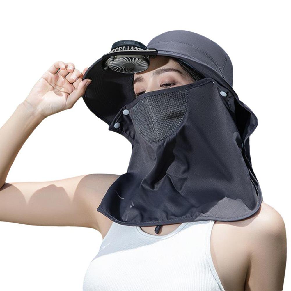Portable Breathable Solar Fan Cap Quick Dry Sun Protection Solar Charging Cap with Fan Fisherman Hat Summer