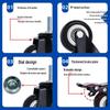 Gold Diamond Silent PVC Furniture Casters with 1.5/2 Inch Threaded Stem