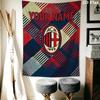 Custom Name Ac Milan Wall Tapestry Aesthetic Wall Hanging Printed Fabric Blanket Decorative Tapestries for Bedroom Living Room Home Decor