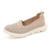Simple Hollow Leather Single Shoes Light Mattress Anti-Slip Round Toe Flying Woven Breathable Mother Single Shoes For Women