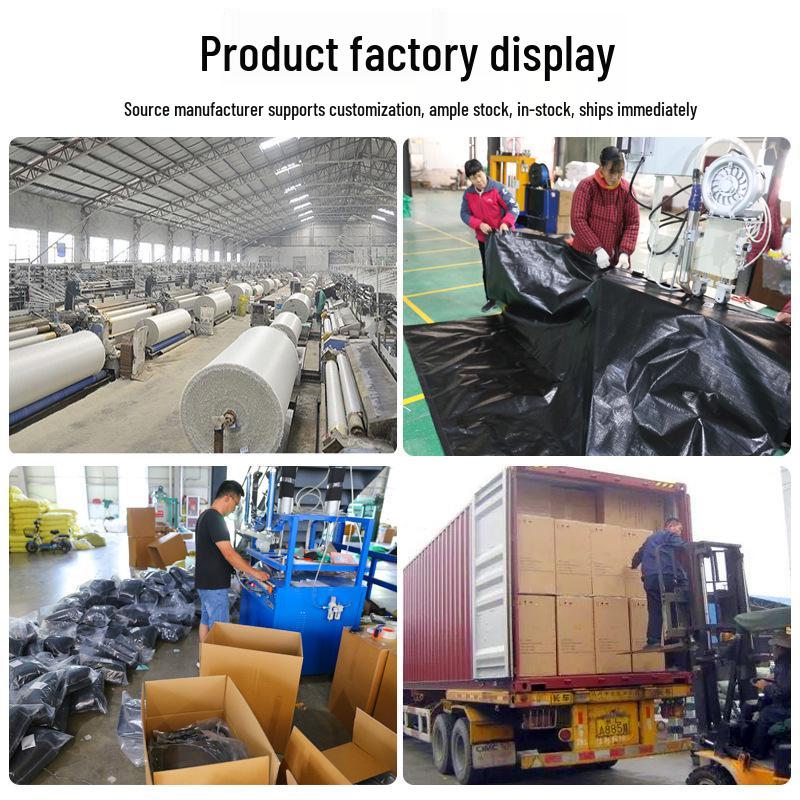 Black Double Sunshade Waterproof Tarp - Outdoor Rainproof Cover Cloth