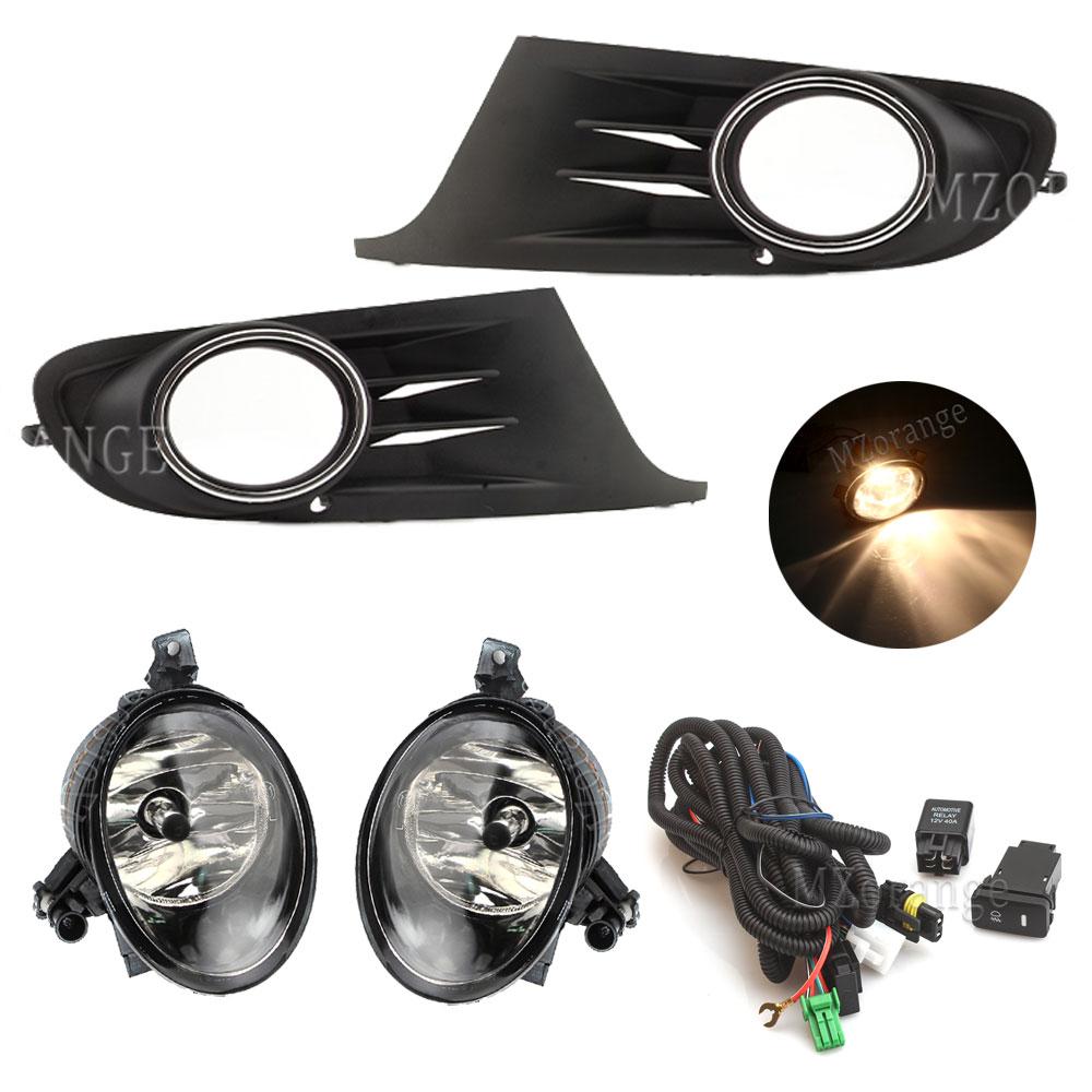 for VW MK6 Golf 6 IV Cabriolet LED Fog Lights Fog Lamp Cover Grill Bezel Frame Halogen Driving Lamps Headlight CAR ACCESSORIES