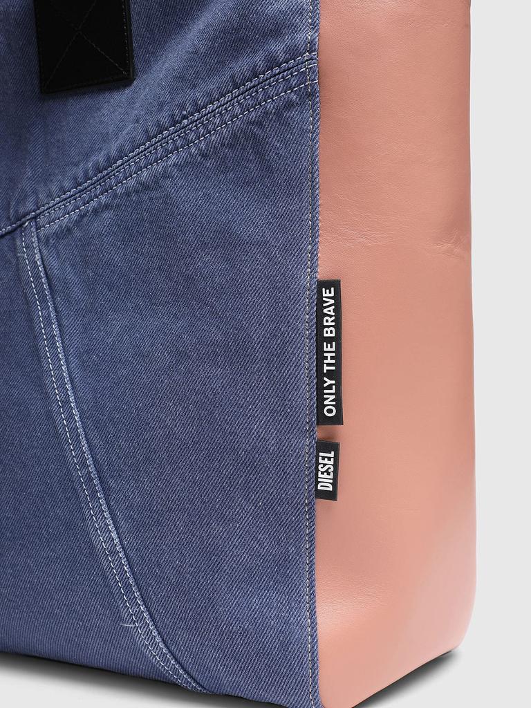 Torba typu Tote z denimu w stylu patchworku L X08065P4219 UNI Blue H0507 [Diesel] damska