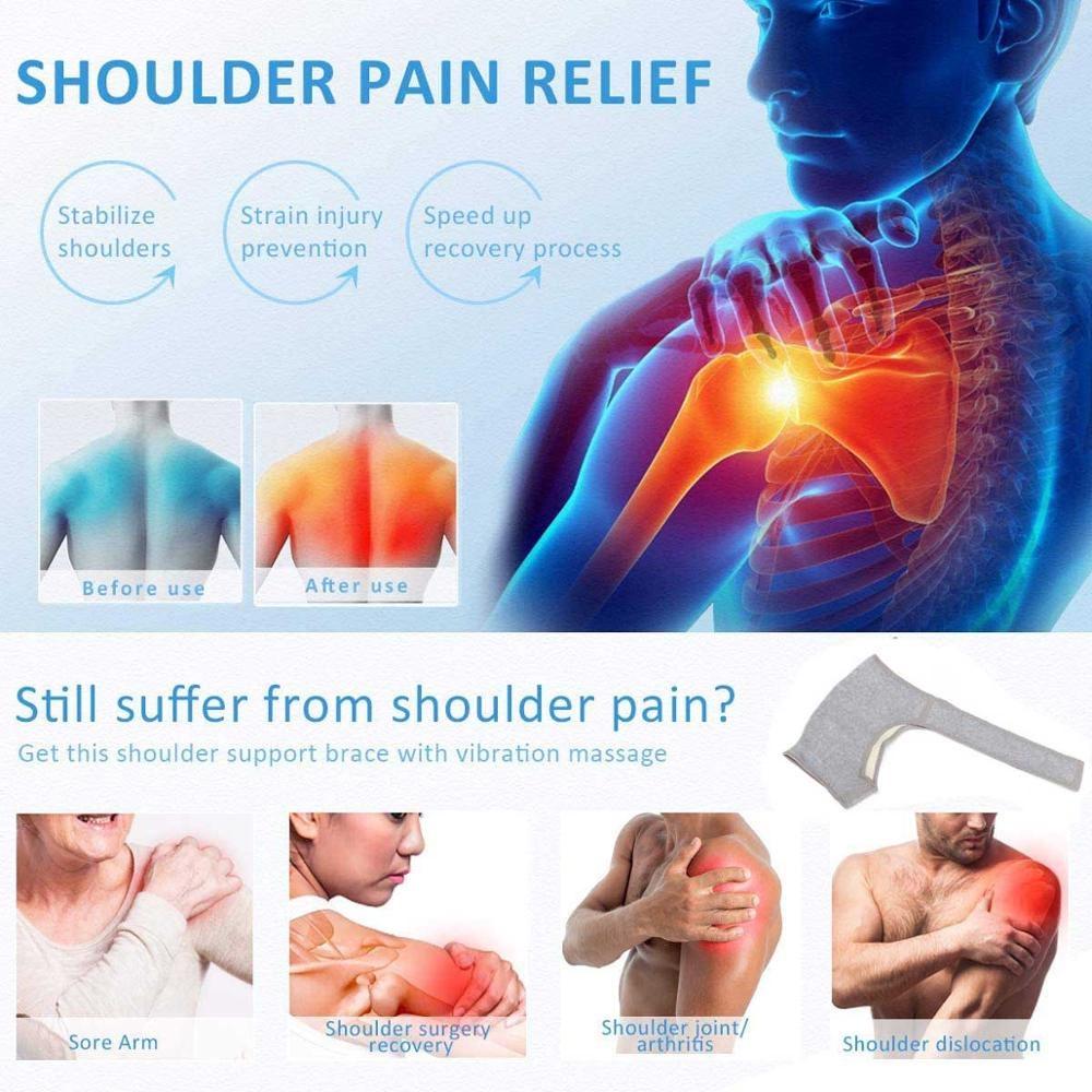 1Pcs Bamboo Charcoal Shoulder Brace,Left Right Arm Injury Prevention Stabilizer Sleeve Wrap- Immobilizer for Dislocated AC Joint