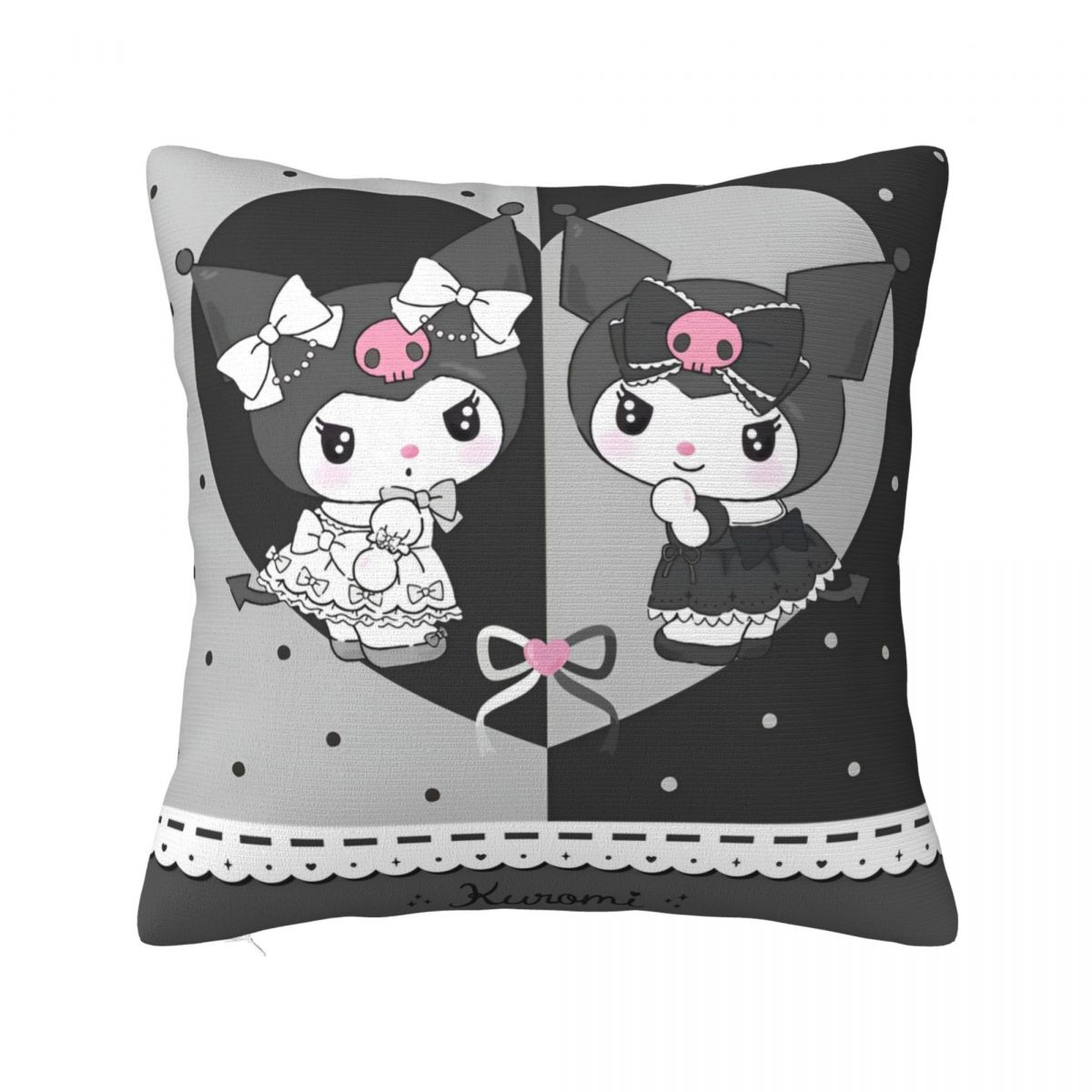 Розовая Прелестная Куроми Мультяшная Наволочка Чехлы для Подушек Винтажный Полиэстер Декор Наволочка для Дома 40x40см 12x12Inch