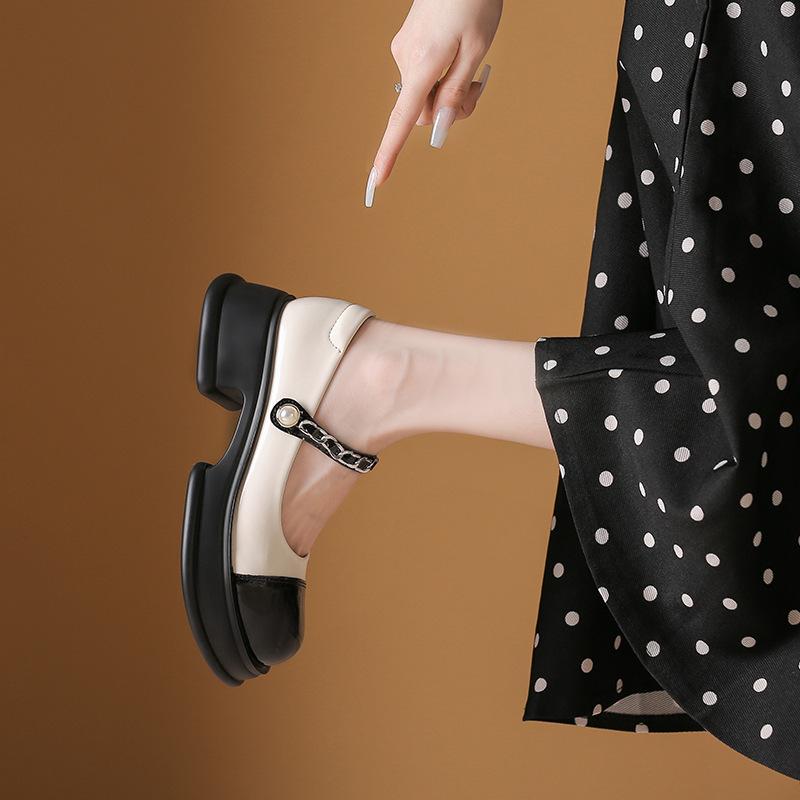 

Xia Xin platform thick heel small leather shoes Mary Jane shoes single shoes women 40