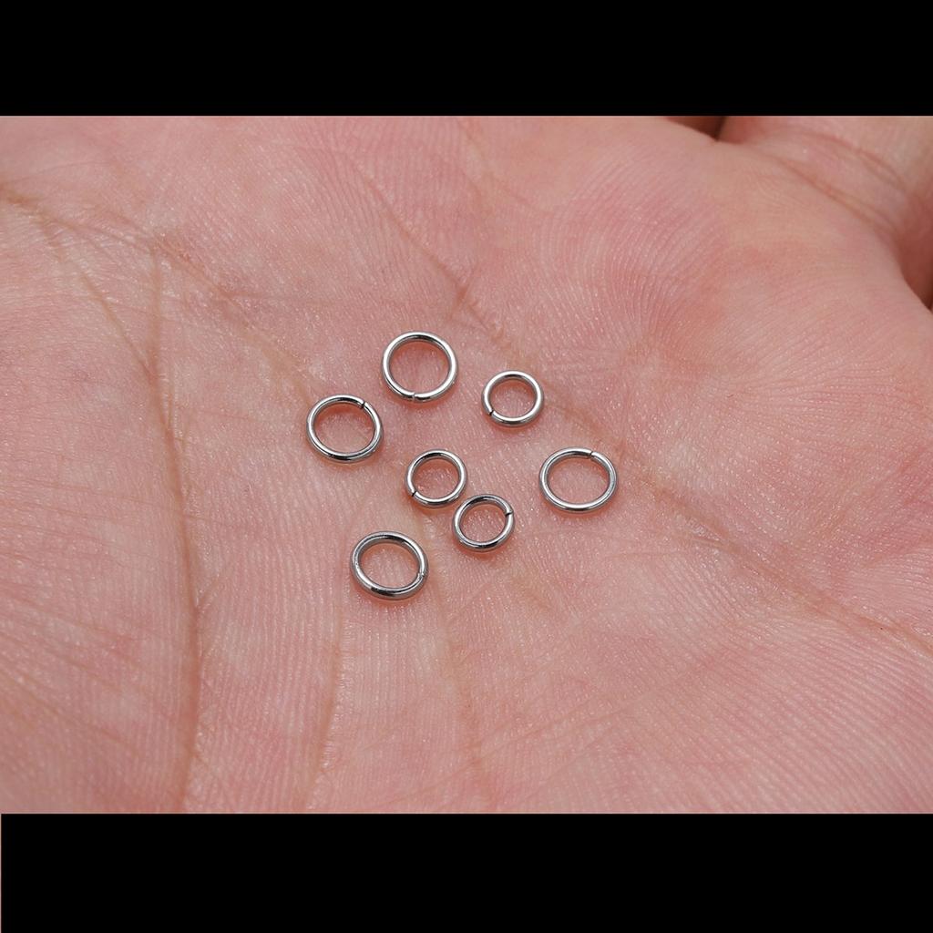 100-200Pcs/Lot Stainless Steel Split Ring Open Jump Rings Connectors For DIY Jewelry Making Findings Connectors Accessories