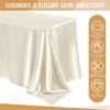 Rectangle Wedding Satin Large Tablecloth Bright Smooth Silk Table Cover Anniversary Dining Party high-end Table Decor