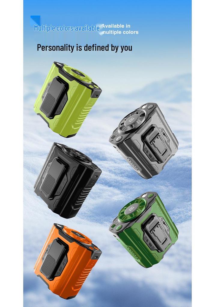 Portable Outdoor Waist Fan with Cooling Ice Pack and Long-Lasting Battery