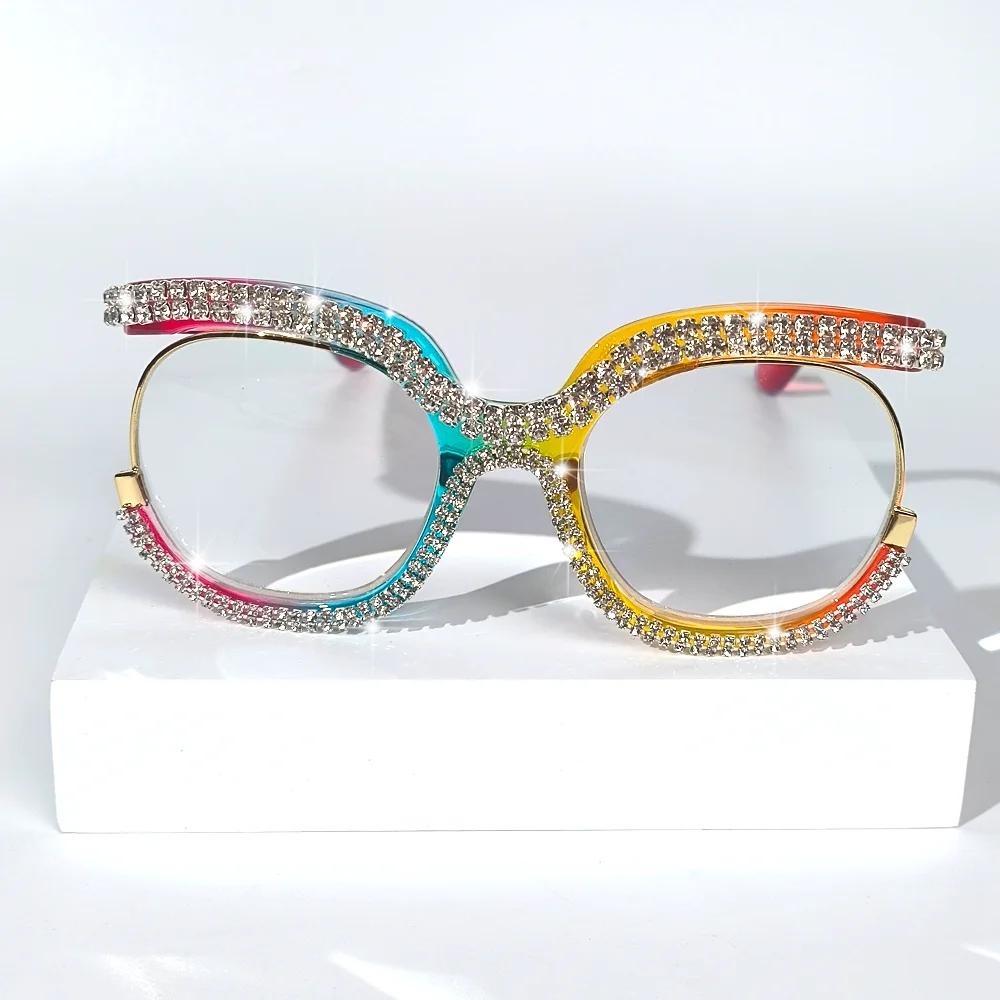 Fashion Cat Eye Reading Glasses with Rhinestone Embellishments - Suitable for Presbyopia From +1.0 To +4.0 Diopters