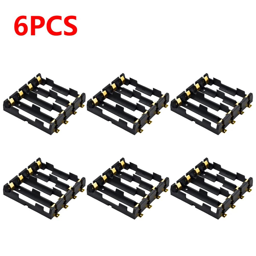 1-10pcs 18650 SMT Battery Holder 18650 SMD Battery Box With Bronze Pins Rechargeable Battery Holder Clip Storage Case Power Bank