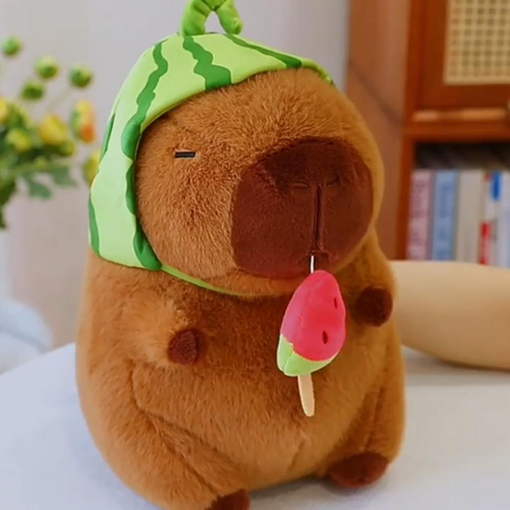 Dehnbare Capybara Plüschpuppe Wassermelonen-Capybara Kuscheltier Capybara Plüschtier Zimmerdeko