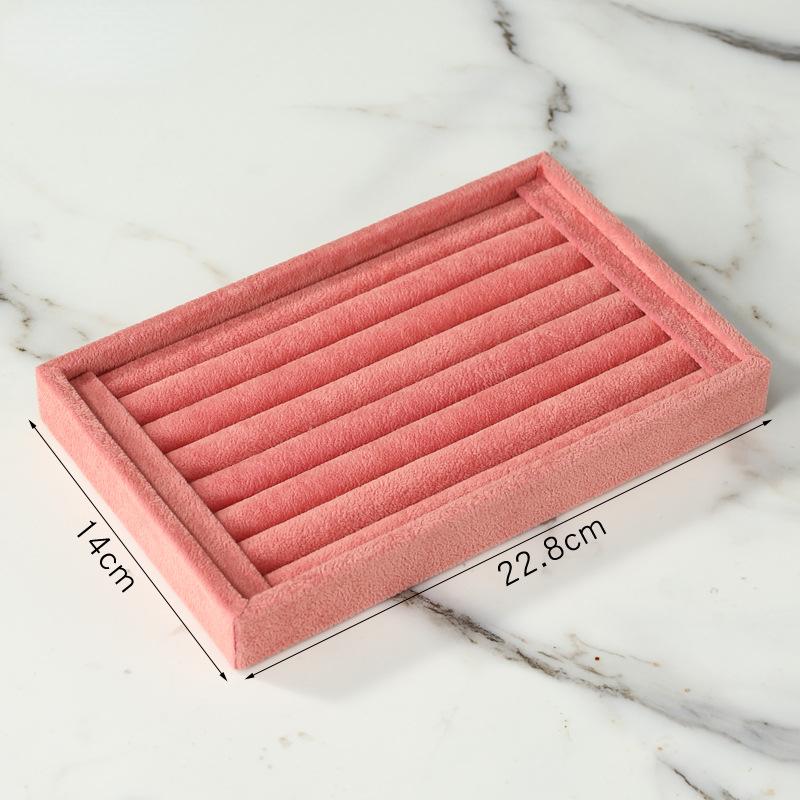 1 Stück Samt Schmuck Aufbewahrungstablett Ring Ohrring Display Box Brosche Handwerk Klassifizierung Organizer Exquisite Tablett Fall