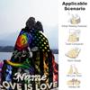 Colorful Flower Style Customize Text Blanket Throw Personalized Blanket Comfortable Throw For Bedding Picnics Bed Nap Four Seasons Universal