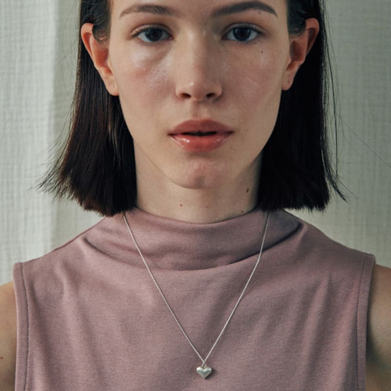 

verte [925 silver] Un.silver.200 / mon heart necklace silver