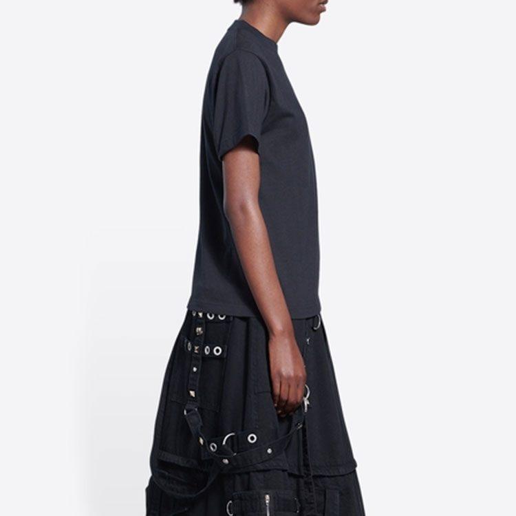 Balenciaga SS22 Regular T Shirt Women's Black Slim Fit 670943TLVH40100
