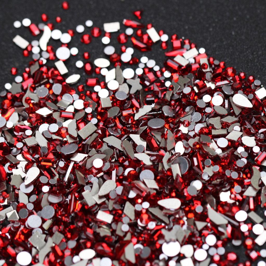 New Year Red Mini & Mixed K9 Rhinestones for Nail Art