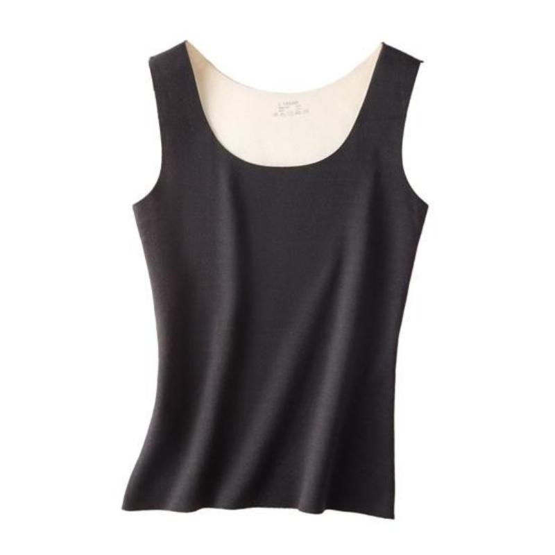 Spring Autumn  Women's Sleeveless AB-Side Vest Versatile Warm Thermal Seamless Liner