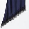 2025 Asymmetrical Lace Slip Dress: European & American Silk Satin Fashion