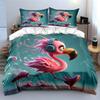 Pink Flamingo Sport Set Soft Comfortable Duvet Cover Bedding Set Included 1*Duvet Cover & 2*Pillowcases, Gift