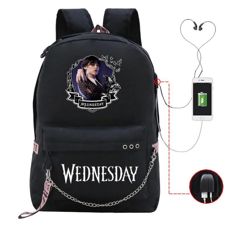 Usb Backpack Printed Travel Bag American Drama Peripheral Leisure Junior High School Student Schoolbag