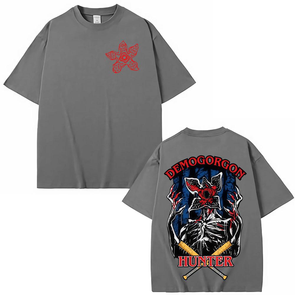 Eddie Munson Demogorgon Hunter T-shirt Cannibal Flower Monster Graphic T Shirts Men Women Fashion Cotton Short Sleeves T-shirts