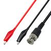 Oscilloscope Probe Connector Set A Pair of Reliable BNC To Double Clip Cables (Each At a Total Length of 120 Cm)