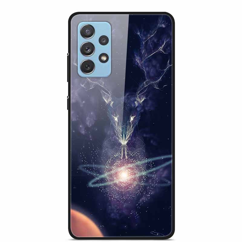 For Samsung A52 5G 4G Cases A52s 5G Tempered Glass Hard Back Cases For Samsung Galaxy A52 5G Phone Covers Funda A 52s 2022 A528B