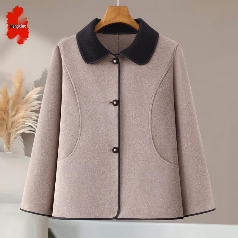 Women s Fashion Wool Blend Spring Jacket 3XL