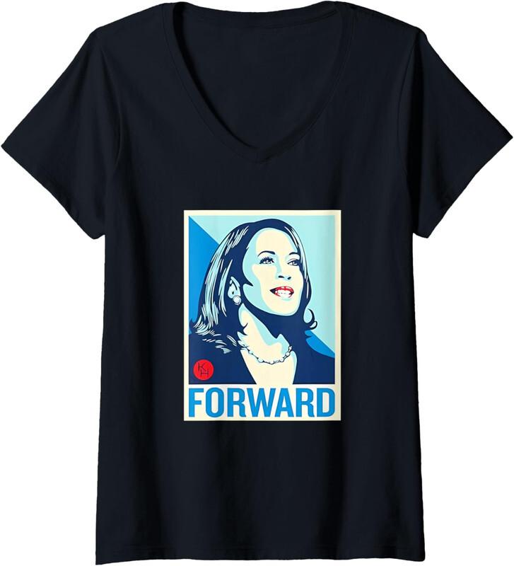 Kamala Harris Forward US Election 2024 Ladies  V-Neck Tshirt Unisex T-Shirt XL