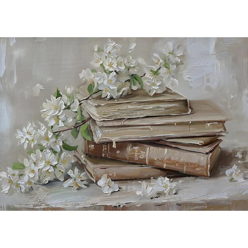Colorful Spring Tulip Meadow Floral Grass Landscape Wall Art Poster Canvas Painting Pictures Rustic Farmhouse Office Home Decor