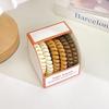 6-Pack Frosted Elastic Hair Rings - Durable, Simple Ponytail Bands for Women