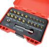 Titanium Screw Extractor Set for Stripped, Broken, Damaged Screws - 22 Pc, Remover Kit with Drill Bits, Extractors