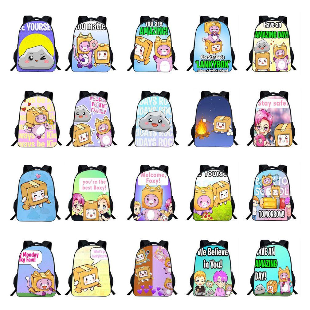 Lankybox Backpack Cartoon Schoolbag For Kids With Adjustable Padded Straps And Stylish Design