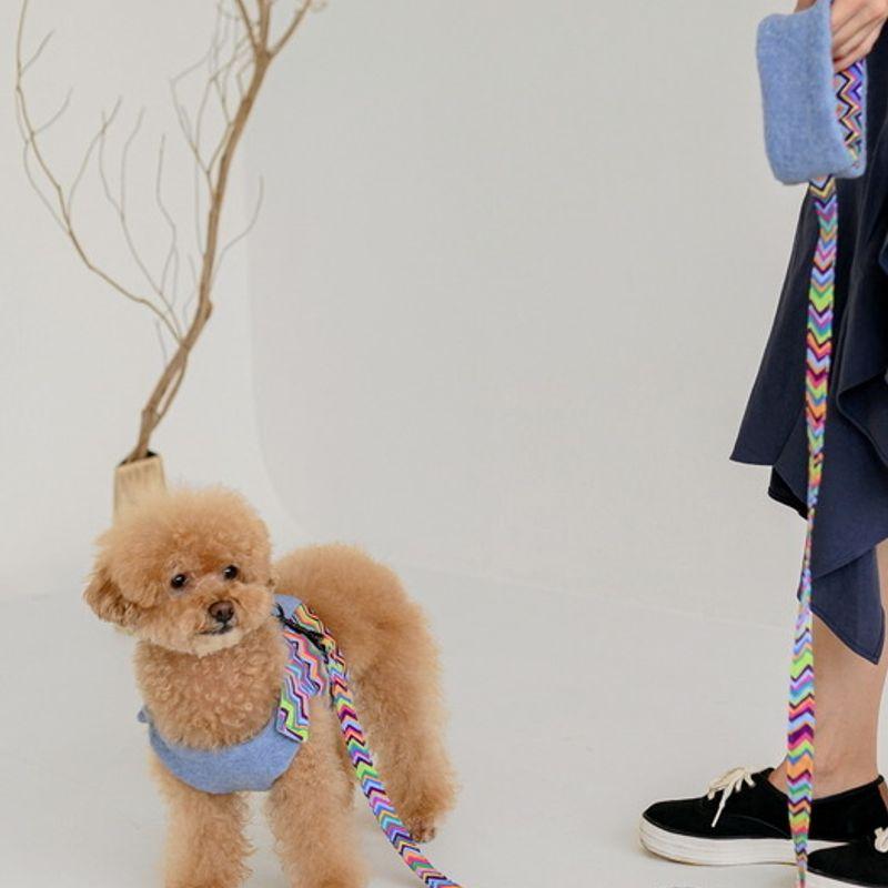 PLUM STUDIO Italienische Schurwolle Umarmungs-Geschirr - Staubiges Blau