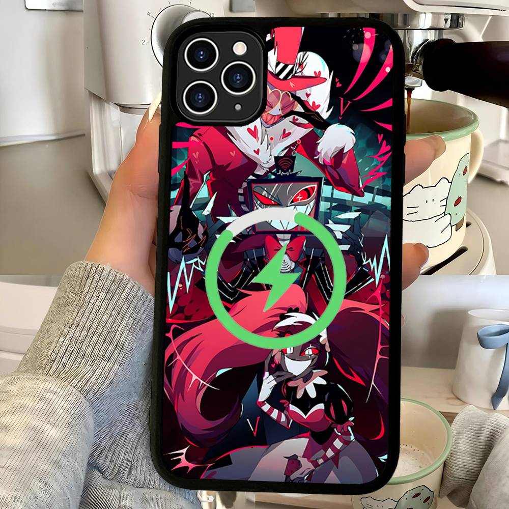 H-Helluva Boss Anime Magnetic Wireless Phone Case For IPhone 17 16 15 14 Plus 13 12 11 Pro Max