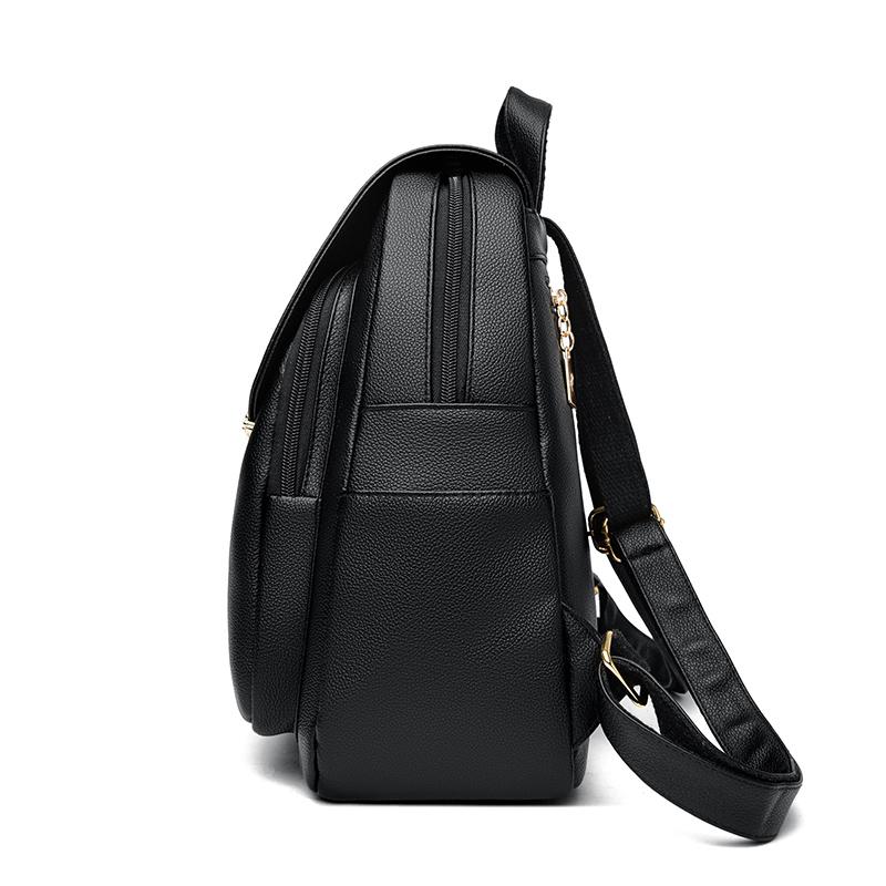 Jednobarevný dámský batoh středního věku s velkou kapacitou, taška pro matku, cestovní batoh