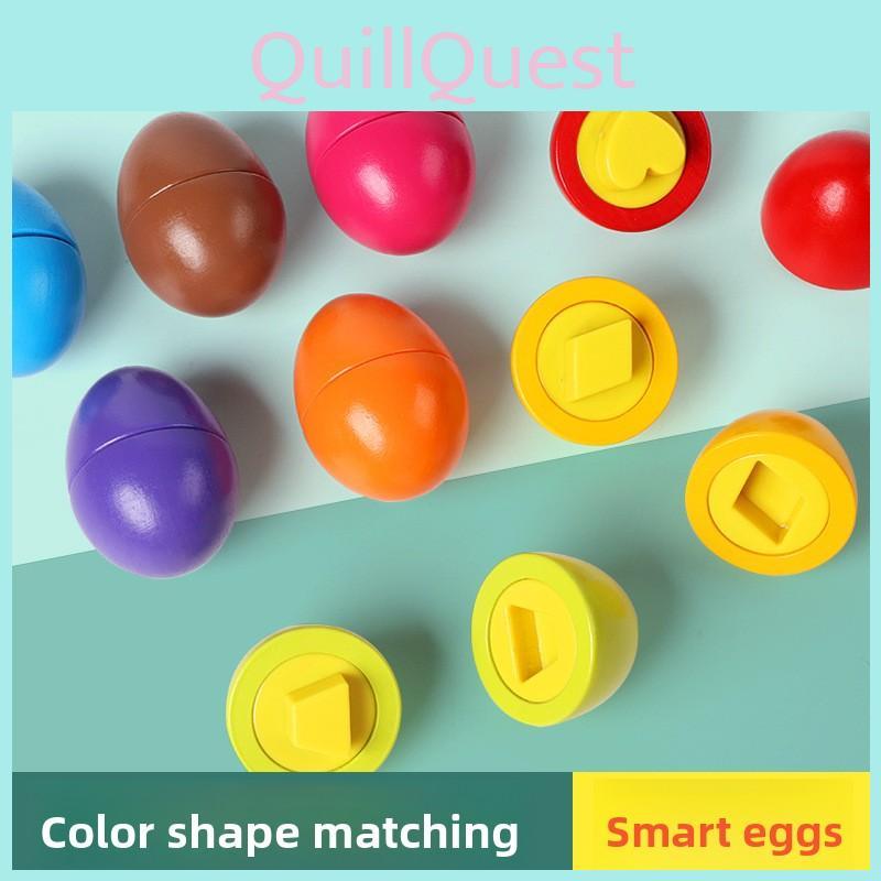 Educational Pair Kids Egg Toy For Cognitive Skills And Shape Play Recognition