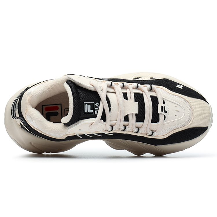 FILA ADE Synthetic Leather Fabric Comfortable Low-Top Dad Shoes Women sneaker Land-Red F12W141120FDB