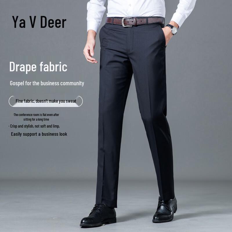 

Men s Spring Business Casual Straight-Leg Trousers 38