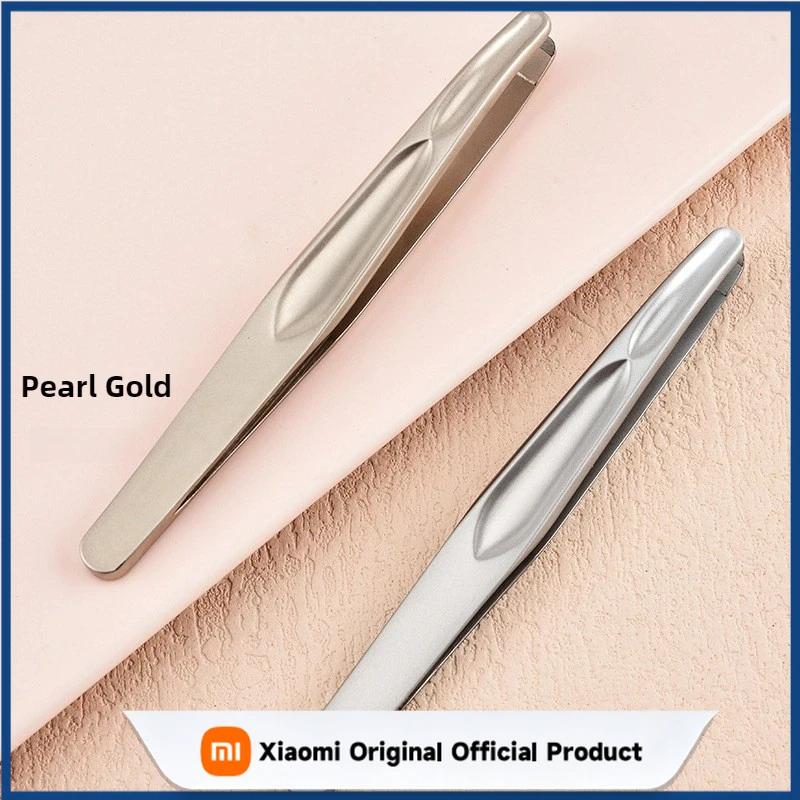 Xiaomi Stainless Steel Precision Tweezers for Eyebrows, Eyelashes, Beard & Mustache - High-Accuracy Round Head, Seamless Clamping Profe