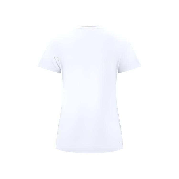 Li-Ning Classic Solid Color Logo Print Round Neck Short Sleeve T-Shirt Unisex Tops White ATSV616-3