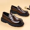 Men's Autumn/Winter Slip-on Derby Leather Shoes - Formal & Casual Soft Sole Loafers