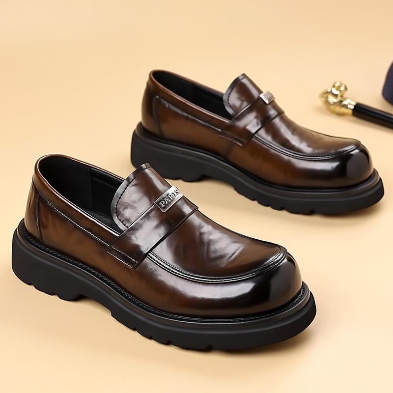 Men's Autumn/Winter Slip-on Derby Leather Shoes - Formal & Casual Soft Sole Loafers