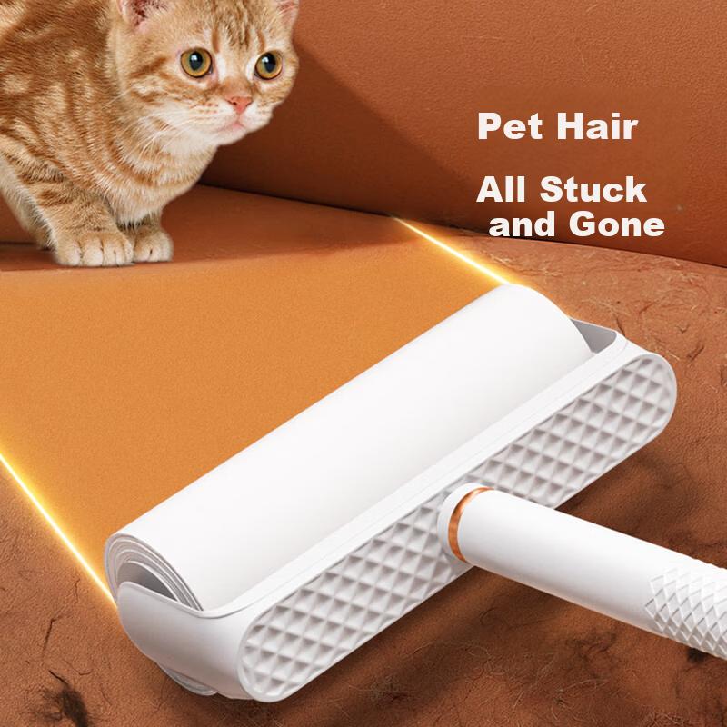 Melia Lint Roller 10cm with 180 Replacement Sheets Pet Hair Remover Brush for Clothes and Furniture
