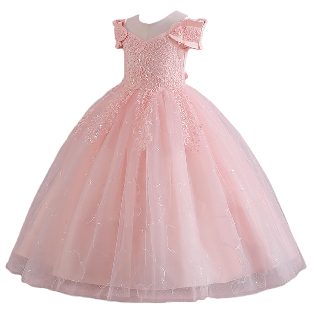

Honey Baby Perfect for Piano Formal Dresses for Entrance Princess Long Kindergarten Entrance and Concerts Children s Dress, Recitals, Girls, розовый