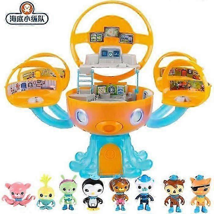 Octopus Castle Shark Adventure Plsyset Barnacle Weight Kwazii Action Doll Scene Model Toy Children