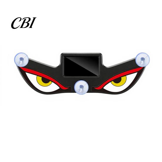 Energy Saving Car Decorations LED Warning Light with Animated Devil Eyes Shape, Solar Powered/Type-C Eye Led Accessories Charging Windshield
