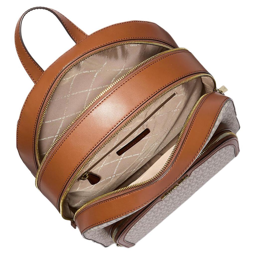 Michael Kors Zaino Mk Jaycee con Logo Monogramma e Tasca con Zip Zaino da Donna Beige Marrone 35S2G8TB7B-VANILLA