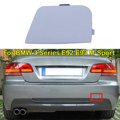 Grey Car Rear Bumper Tow Hook Eye Cover For BMW 3 Series E92 Coupe E93 Convertible 2007-2013 with M-Sport Bumper Rear Tow Cover
